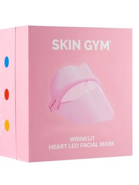 Skin Gym Pink LED Heart Facial Mask - WrinklIt Light Therapy